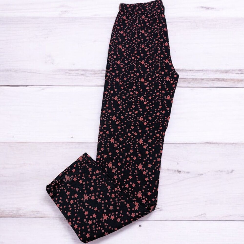 Pepco Full length Soft Cotton leggings Skinny Fit stretchy Black w Orange NWOT - Picture 3 of 5